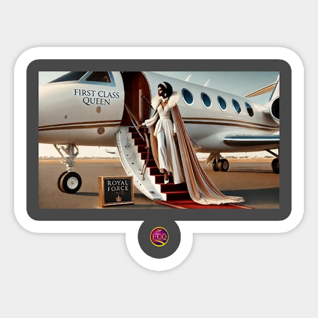 firstclassqueen royal force one Sticker by FirstClassQueen